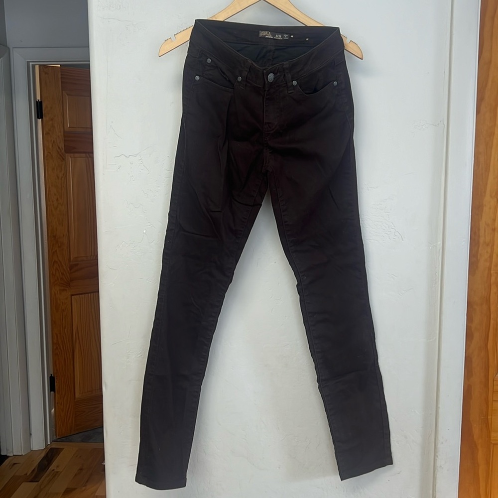 Brand new Prana dark brown jeans. Size 2/26. Skinny leg.